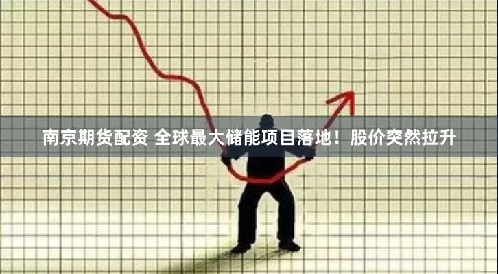 南京期货配资 全球最大储能项目落地！股价突然拉升